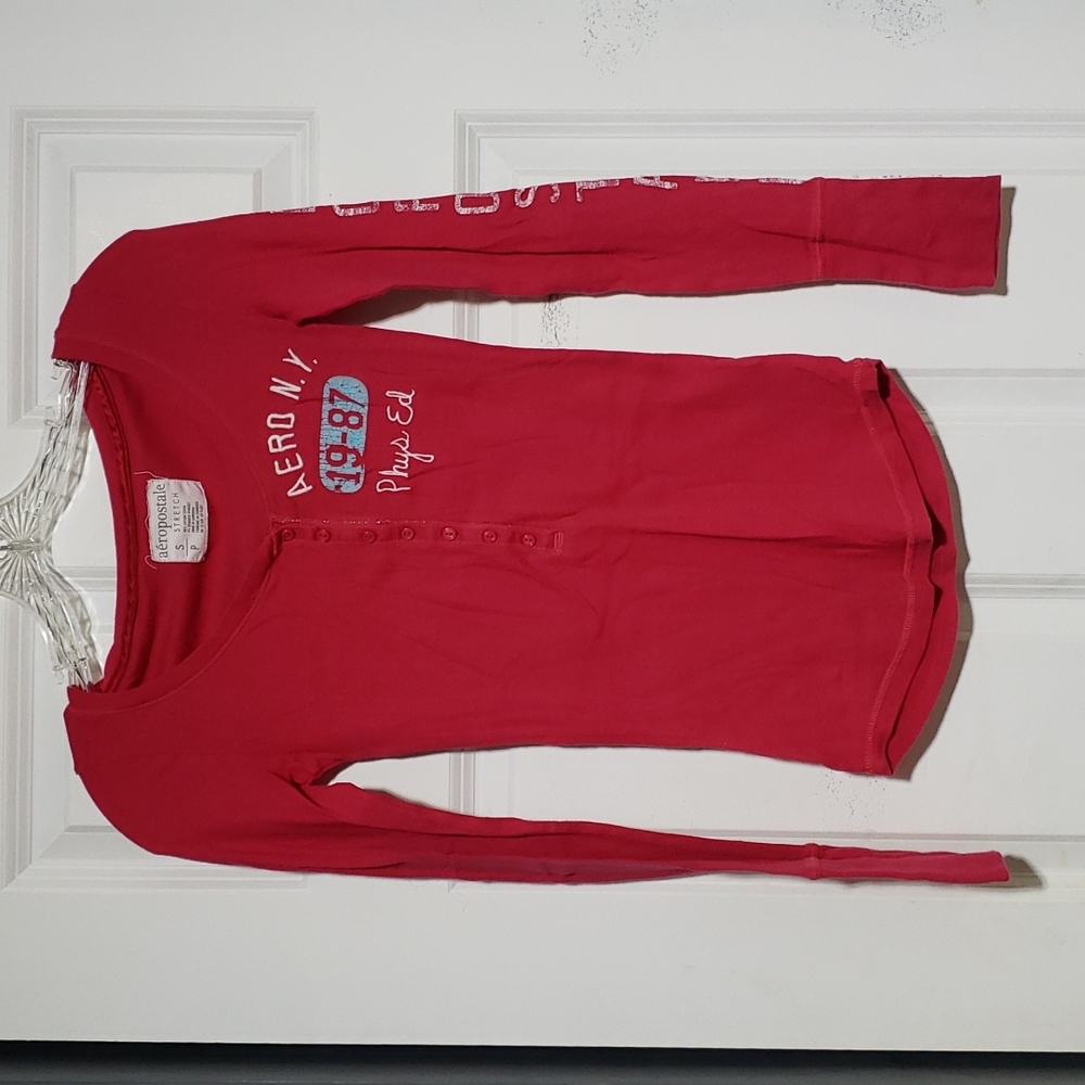 Pink Aeropostale Long sleeve stretch T